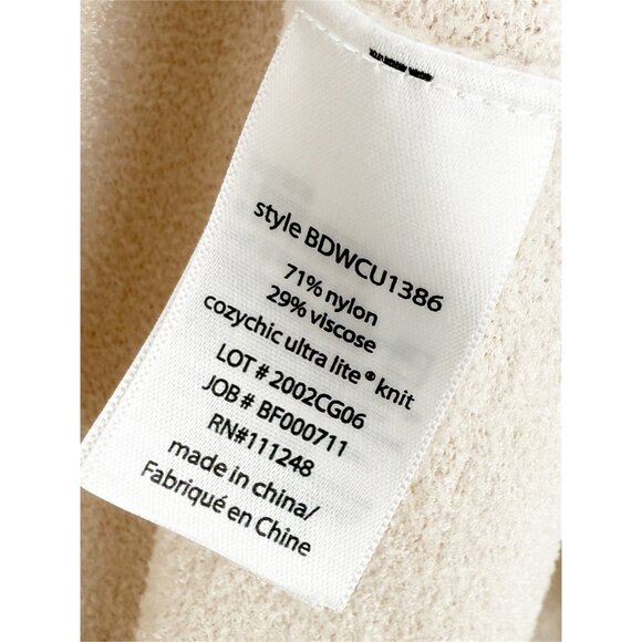 BAREFOOT DREAMS CozyChic Lite Seashore Hooded Cardigan M - Picture 7 of 9